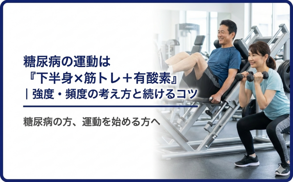 糖尿病の運動は「下半身×筋トレ＋有酸素」｜強度・頻度の考え方と続けるコツ【HK LABO】